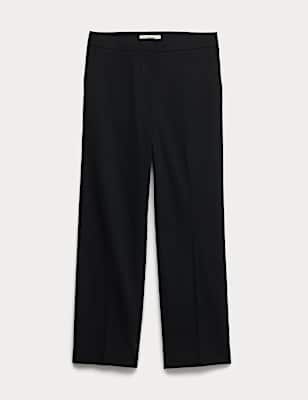 Cotton Rich Straight Leg Ankle Grazer Trousers