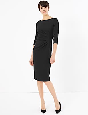 3/4 Sleeve Tailored Dress