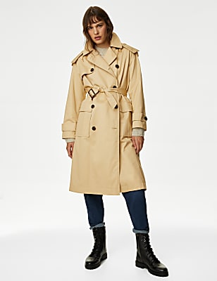 Pure Cotton Stormwear&trade; Longline Trench Coat