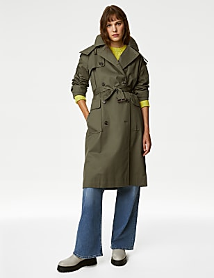 Pure Cotton Stormwear&trade; Longline Trench Coat