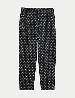 Cotton Rich Slim Fit Ankle Grazer Trousers