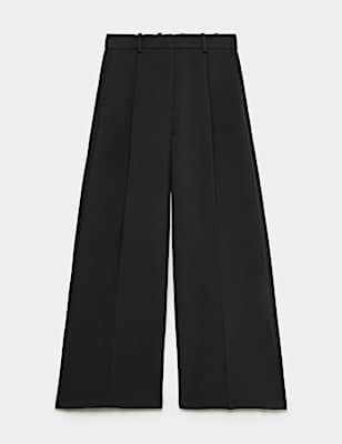 Single Pleat Wide Leg Trousers