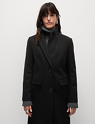 Single Breasted Longline Tailored Coat