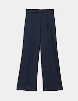 Jersey Elasticated Waist Wide Leg Trousers