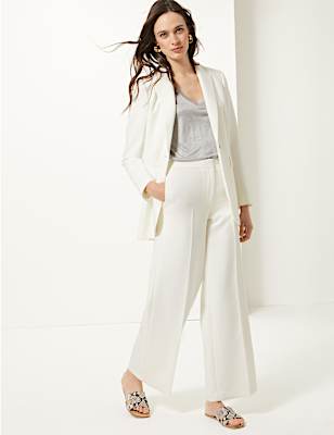 Wide Leg Ankle Grazer Trousers