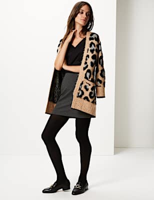 Jersey Straight Mini Skirt