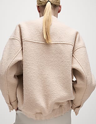 Textured Unlined Bomber Jacket