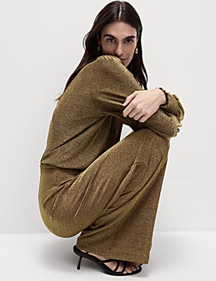 Sparkly Wide Leg Trousers