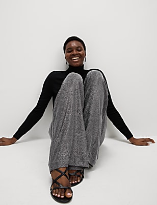 Sparkly Wide Leg Trousers