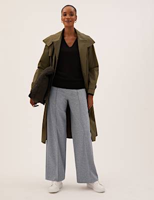 Jersey Wide Leg Trousers