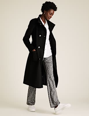 Jersey Checked Flared Trousers