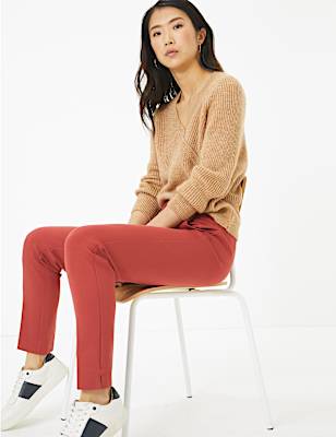 Jersey Slim Fit Ankle Grazer Trousers