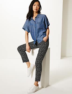 Mia Slim Spotted 7/8th Trousers