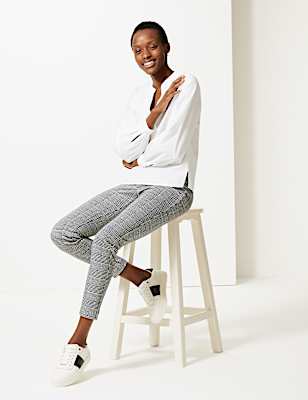 Checked Ankle Grazer Treggings