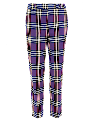 Mia Checked Slim Ankle Grazer Trousers