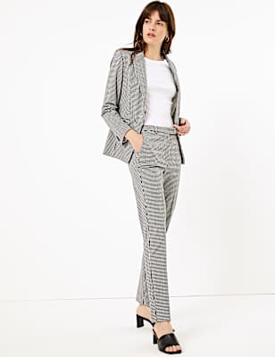 Mia Slim Checked Ankle Grazer Trousers