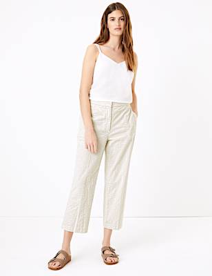 Evie Straight Leg Pure Cotton Trouser