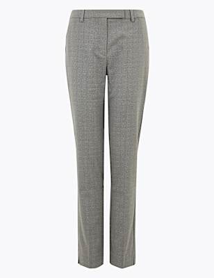 Pin Dot Slim Fit Ankle Grazer Trousers