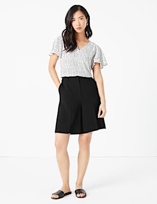 Crepe Tailored Shorts