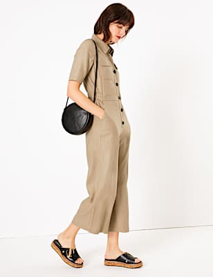 Linen Rich Utility Jumpsuit