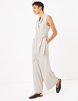 Crepe Sleeveless Jumpsuit