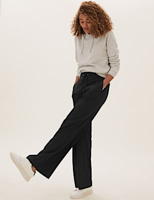 Drawstring Wide Leg Trousers