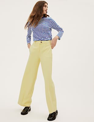 Crepe Wide Leg Trousers