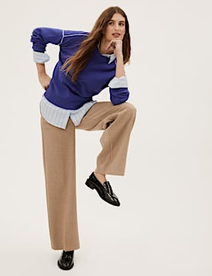 Marl Wide Leg Trousers