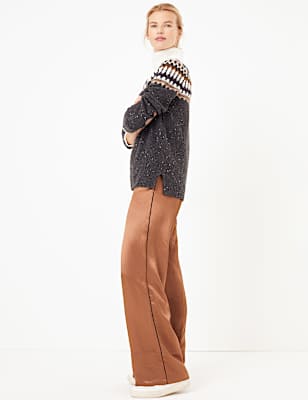 Satin Wide Leg Pyjama Trousers