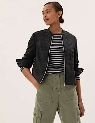 Quilted Bomber Jacket