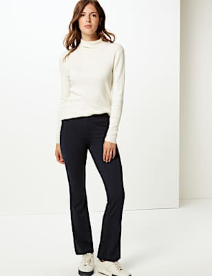 Jersey Slim Fit Flare Trousers