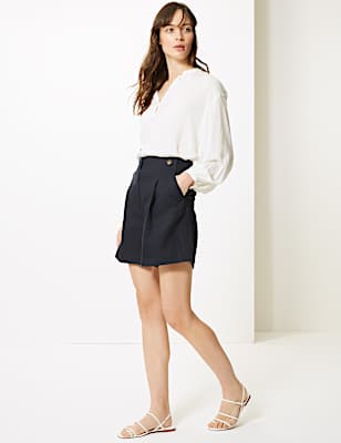 Linen Blend Shorts
