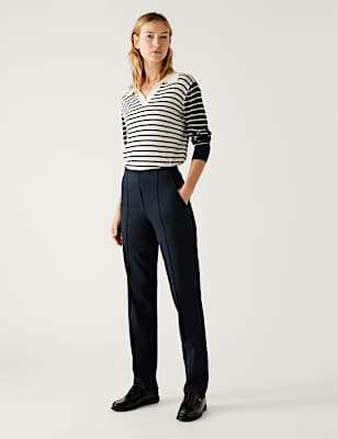 Jersey Straight Leg Trousers