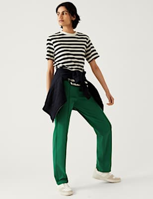 Jersey Straight Leg Trousers