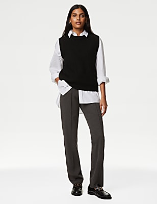 Jersey Straight Leg Trousers