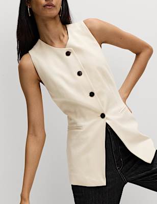 Jersey Collarless Waistcoat