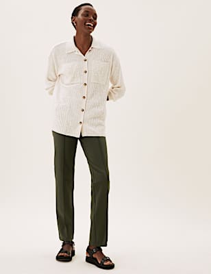 Jersey Straight Leg Trousers