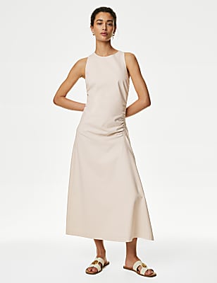 Jersey Ruched Midaxi Bodycon Dress