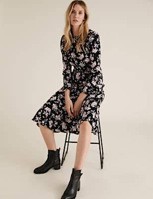 Floral Midi Skater Dress