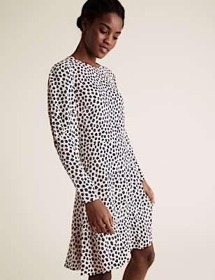 Ditsy Floral Puff Sleeve Mini Tea Dress