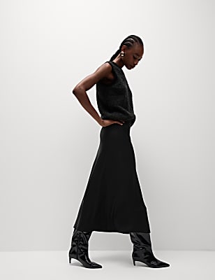 Satin Midaxi Slip Skirt