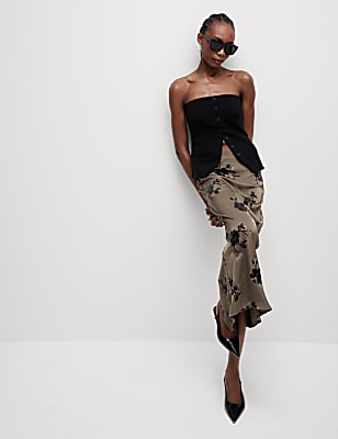 Sequin Midaxi Slip Skirt