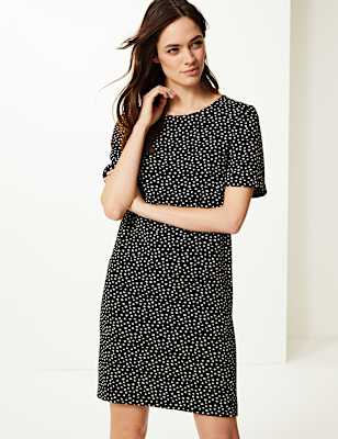 Polka Dot Shift Dress