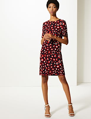 Animal Print Shift Dress