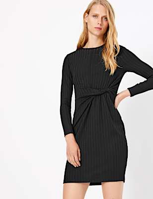 Ribbed Mini Bodycon Dress