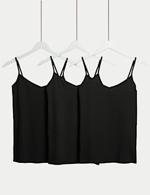 3pk Cotton Rich Strappy Vests