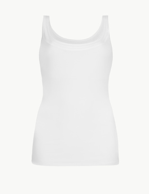 Cotton Blend Waist Cincher Vest