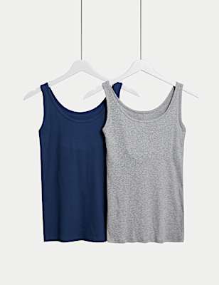 2pk Cotton Rich Secret Support™ Vests