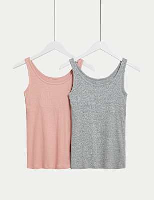 2pk Cotton Rich Secret Support&trade; Vests