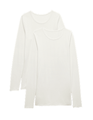 2 Pack Thermal Pointelle Long Sleeve Top